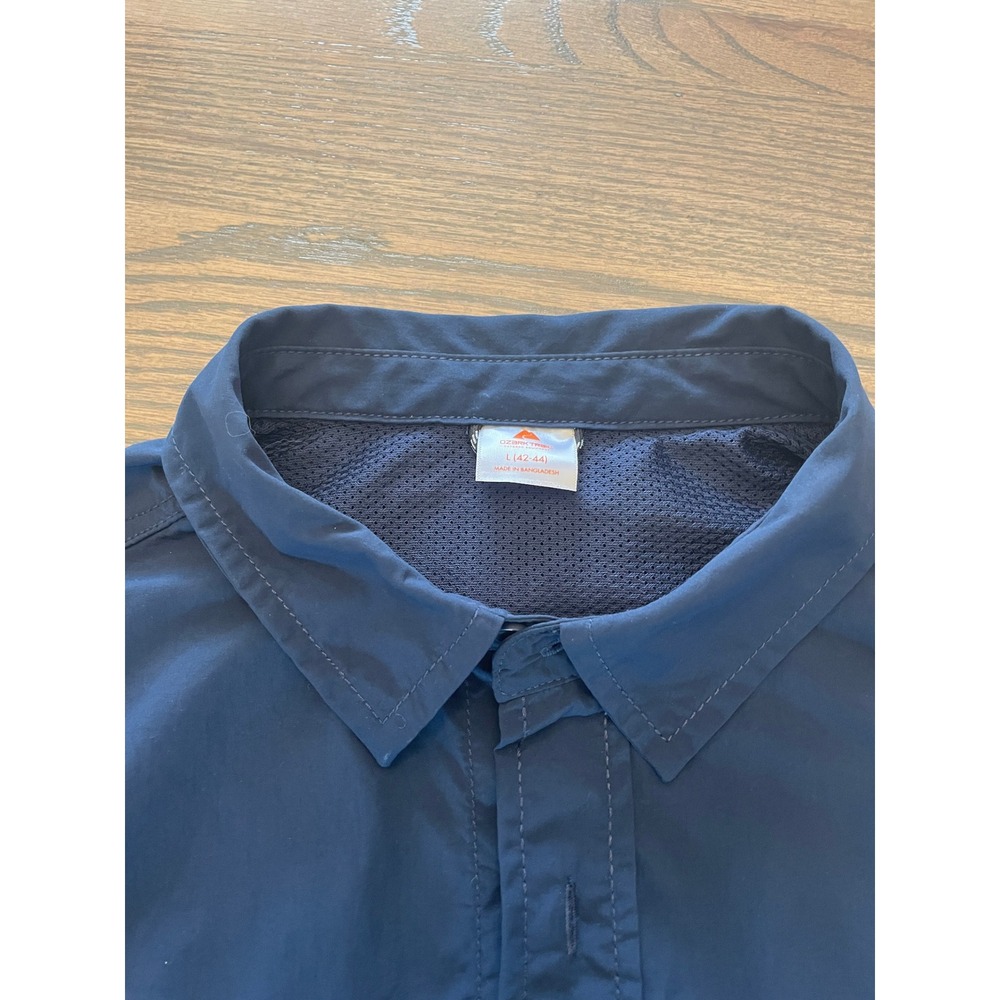 Ozark Trail Mens Navy Blue Long Sleeve Convertible Fishing Hiking Shirt Large - Picture 6 of 7